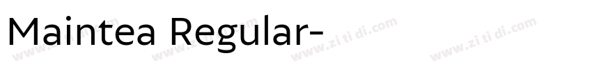 Maintea Regular字体转换